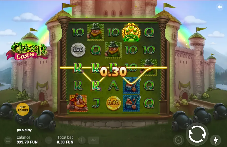 Captura del juego Clover Castle, tragamonedas de PopiPlay disponible en 1win