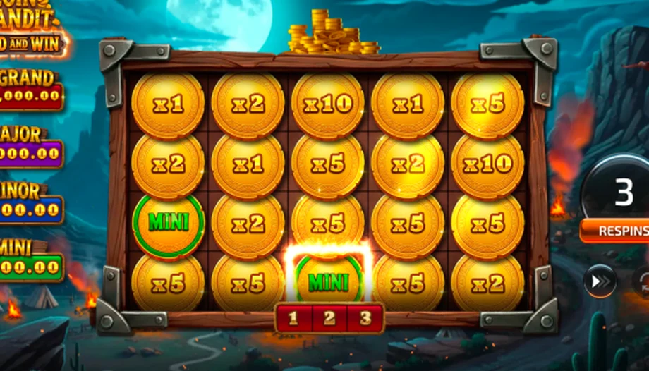 Captura del juego Coin Bandit: Hold and Win, tragamonedas de DynabitGaming disponible en 1win
