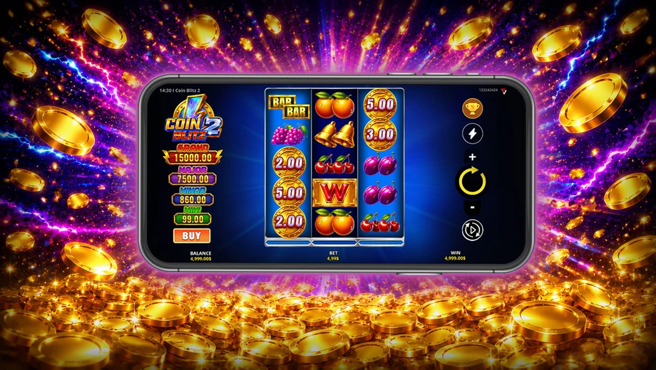 Banner de Coin Blitz 2: ULTIMATE RUNNING WINS, tragamonedas de Fugaso disponible en 1win