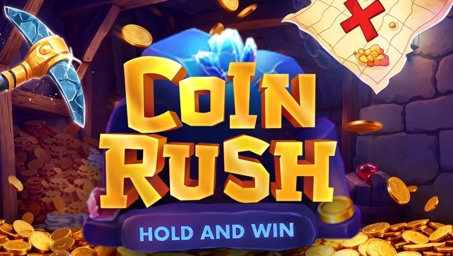 Banner de Coin Rush, tragamonedas de Galaxsys disponible en 1win