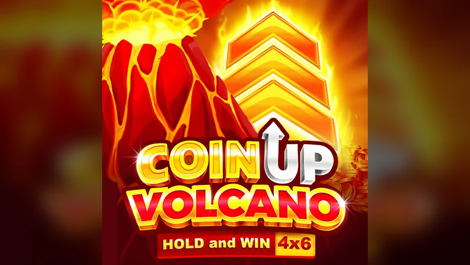 Banner de Coin UP Volcano, tragamonedas de 3 Oaks Gaming disponible en 1win