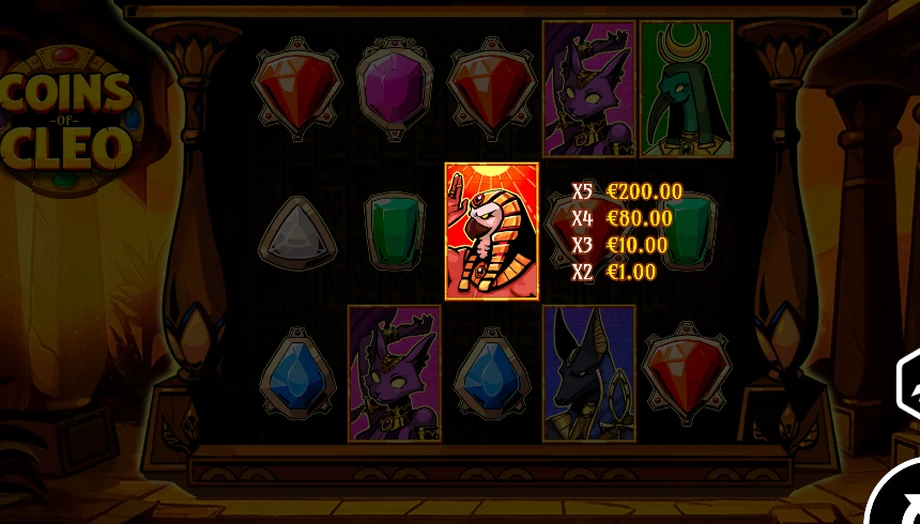 Captura del juego Coins of Cleo, tragamonedas de Yggdrasil disponible en 1win
