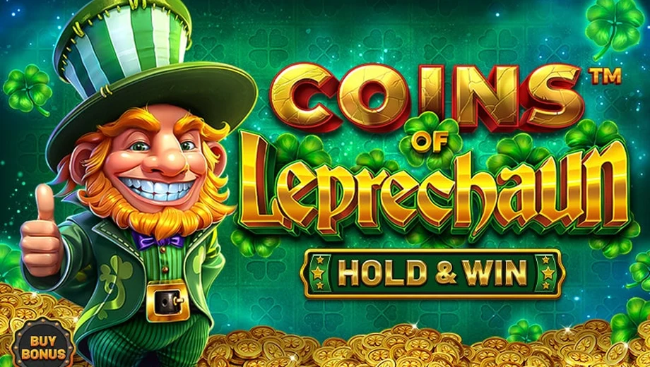 Banner de Coins of Leprechaun Hold & Win, tragamonedas de Betsoft disponible en 1win