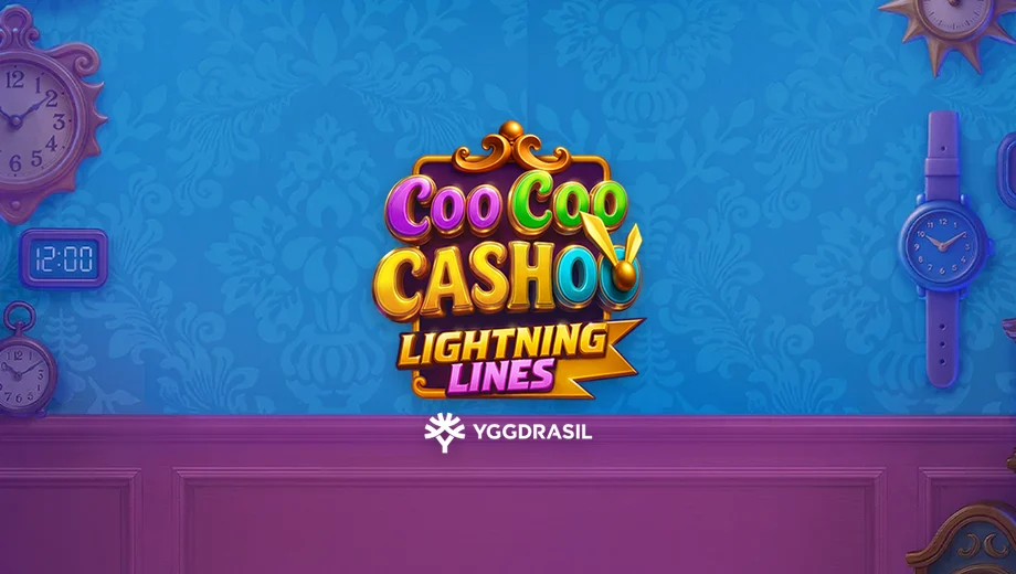 Banner de Coo Coo Cashoo Lightning Lines, tragamonedas de Yggdrasil disponible en 1win