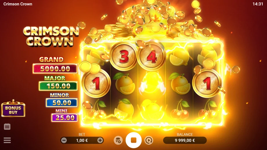 Captura del juego Crimson Crown, tragamonedas de Evoplay disponible en 1win
