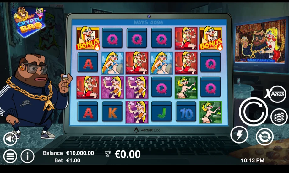 Captura del juego Crypto Bro, tragamonedas de AvatarUX disponible en 1win