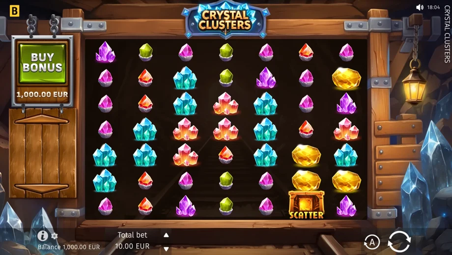 Captura del juego Crystal Clusters, tragamonedas de BGaming disponible en 1win