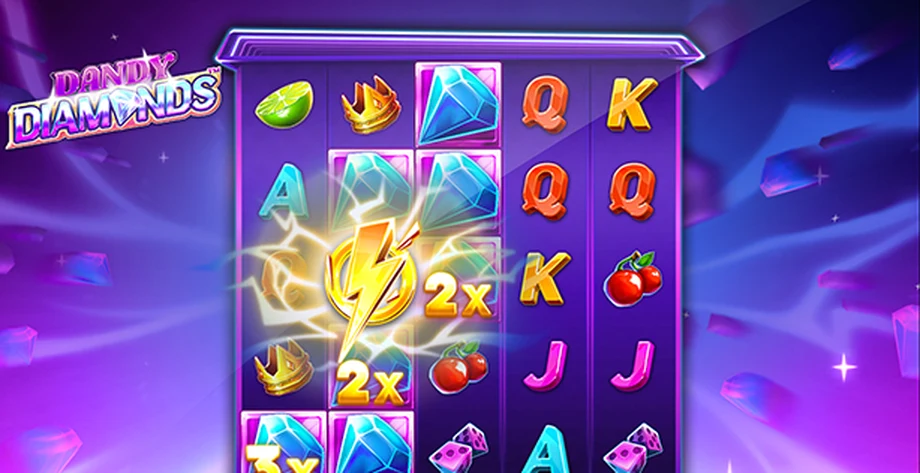 Captura del juego Dandy Diamonds, tragamonedas de Hacksaw disponible en 1win