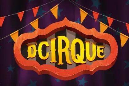 Banner de DCirque, tragamonedas de Peter & Sons disponible en 1win