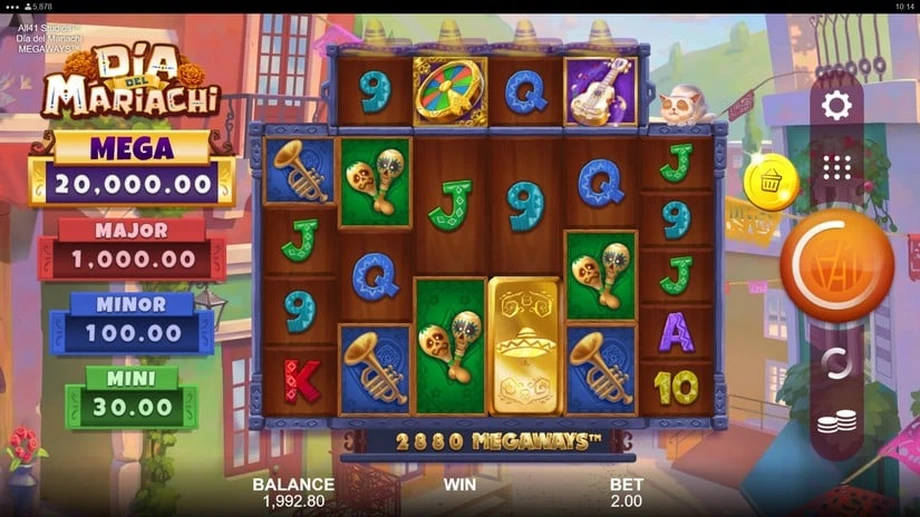 Captura del juego Dia del Mariachi MEGAWAYS, tragamonedas de Games Global disponible en 1win