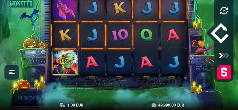 Captura del juego Dr Rock & Creepy Monster, tragamonedas de True Labs disponible en 1win
