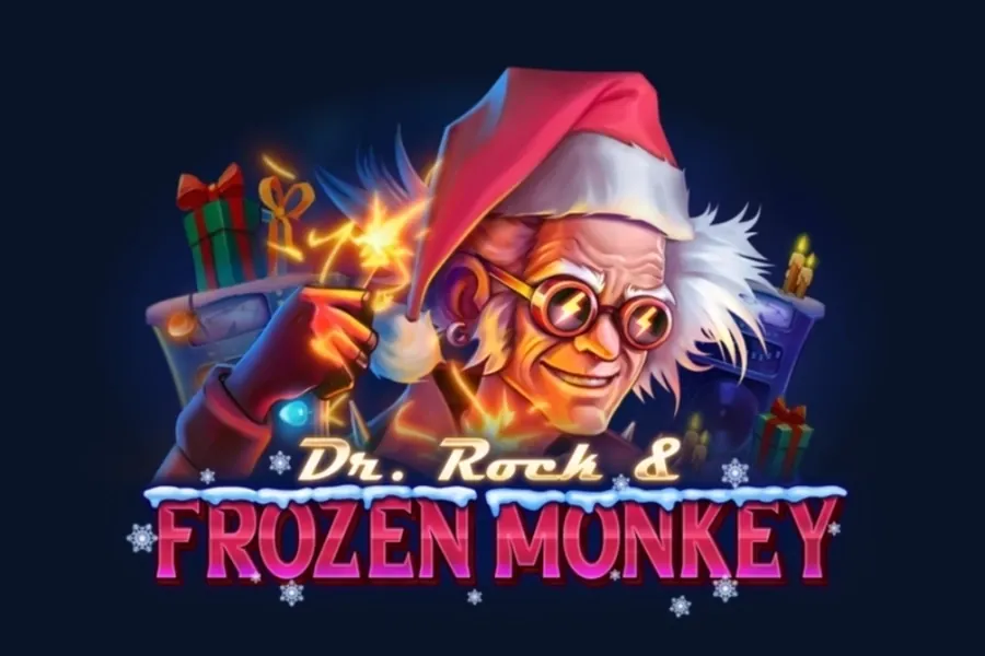 Banner de Dr. Rock & Frozen Monkey, tragamonedas de True Labs disponible en 1win