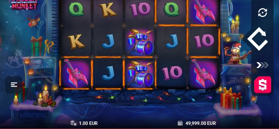 Captura del juego Dr. Rock & Frozen Monkey, tragamonedas de True Labs disponible en 1win