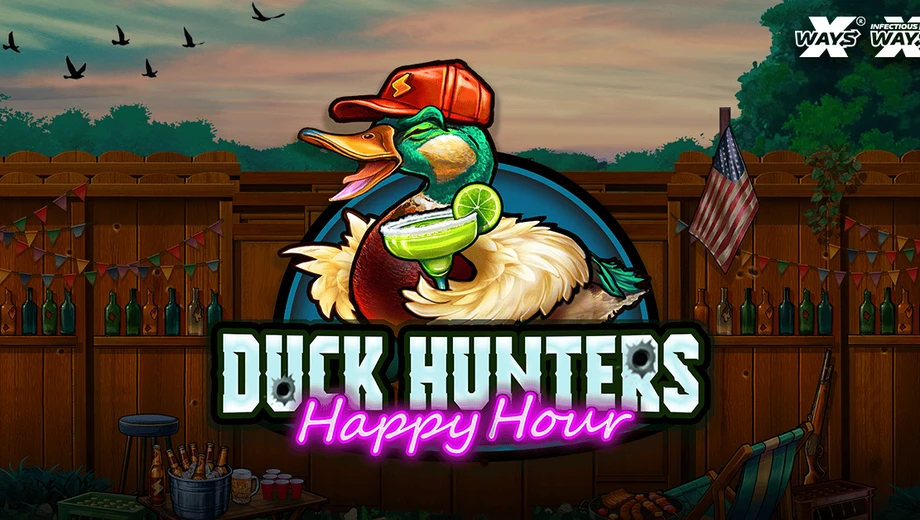 Banner de Duck Hunters: Happy Hour, tragamonedas de Nolimit City disponible en 1win