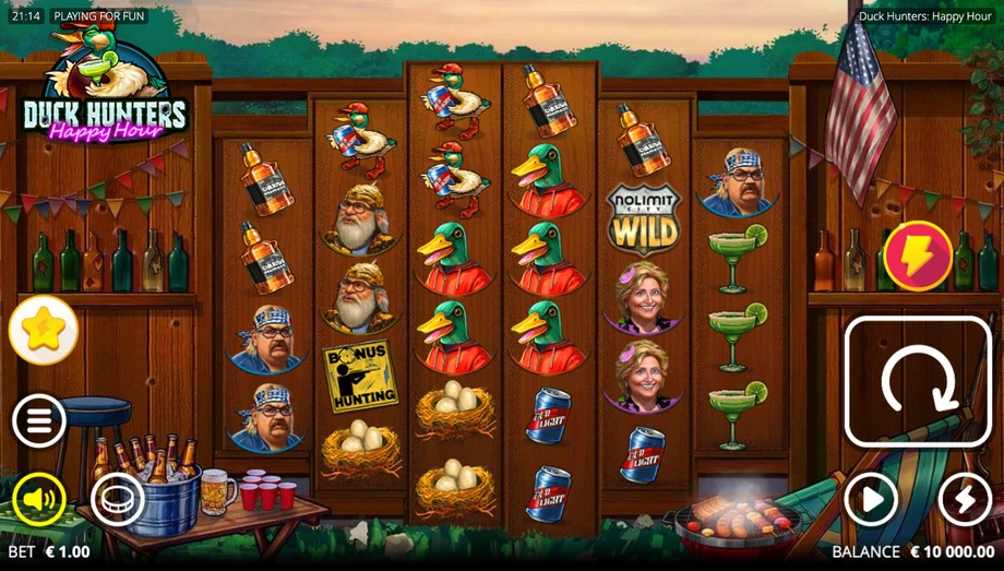 Captura del juego Duck Hunters: Happy Hour, tragamonedas de Nolimit City disponible en 1win