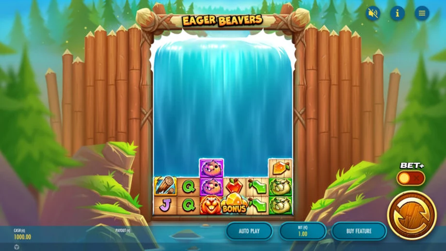 Captura del juego Eager Beavers, tragamonedas de Thunderkick disponible en 1win