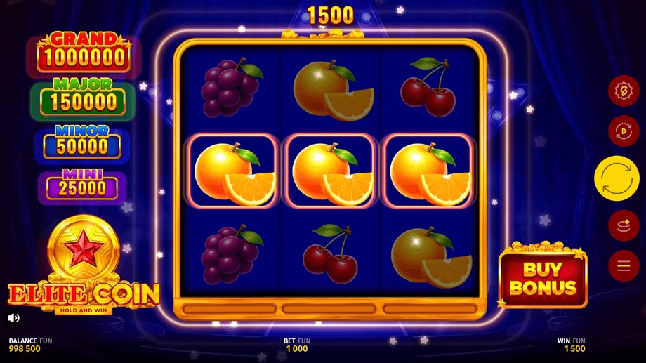 Captura del juego Elite Coin, tragamonedas de Poggiplay disponible en 1win