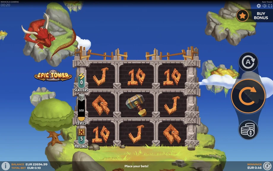 Captura del juego Epic Tower, tragamonedas de Mancala disponible en 1win