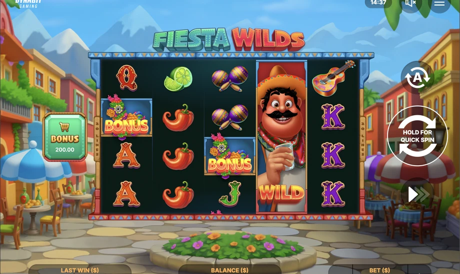 Captura del juego Fiesta Wilds, tragamonedas de DynabitGaming disponible en 1win