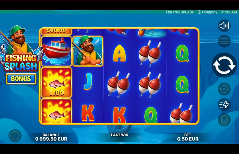 Captura del juego Fishing Splash, tragamonedas de Onlyplay disponible en 1win
