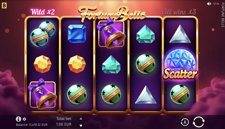 Captura del juego Fortune Bells, tragamonedas de BGaming disponible en 1win