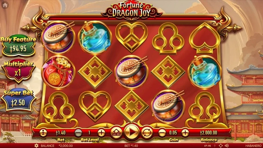 Captura del juego Fortune Dragon Joy, tragamonedas de Habanero disponible en 1win