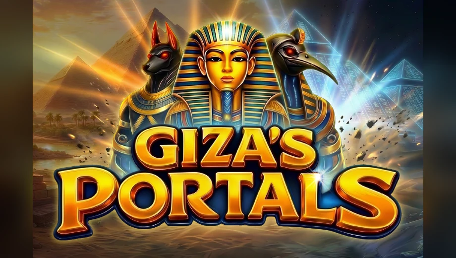 Banner de Giza's Portals, tragamonedas de Tom Horn Gaming disponible en 1win