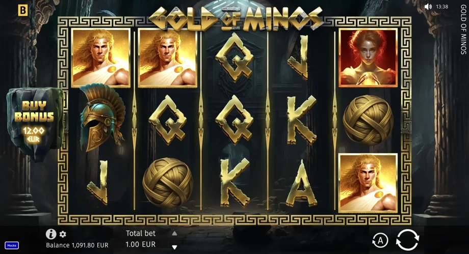 Captura del juego Gold of Minos, tragamonedas de BGaming disponible en 1win