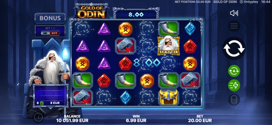 Captura del juego Gold of Odin, tragamonedas de Onlyplay disponible en 1win