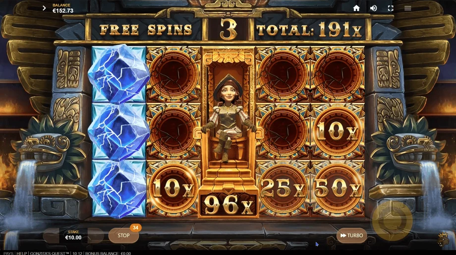 Captura del juego Gonzita's Quest, tragamonedas de Red Tiger disponible en 1win