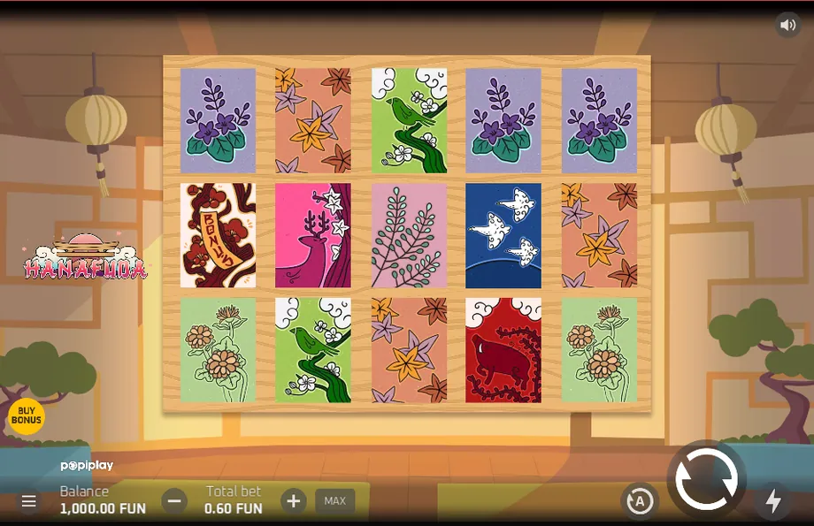 Captura del juego Hanafuda, tragamonedas de PopiPlay disponible en 1win
