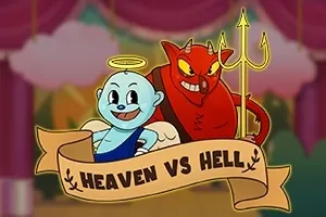 Banner de Heaven VS Hell, tragamonedas de Pixmove disponible en 1win