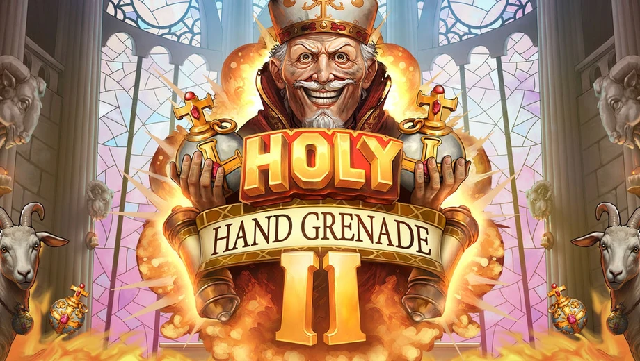 Banner de Holy Hand Grenade 2, tragamonedas de Print Studios disponible en 1win