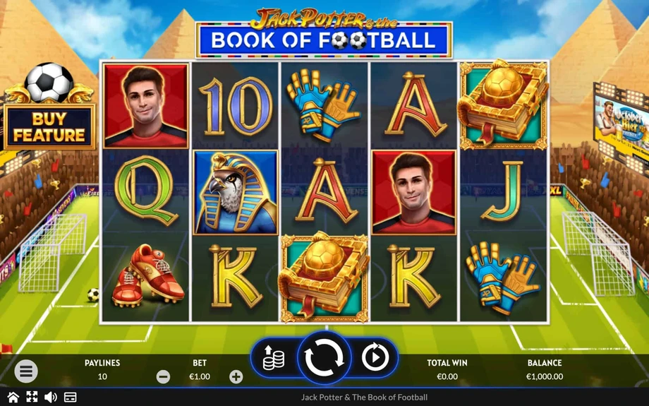 Captura del juego Jack Potter & The Book of Football, tragamonedas de Apparat disponible en 1win