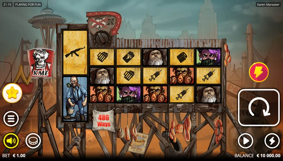 Captura del juego Karen Maneater, tragamonedas de Nolimit City disponible en 1win