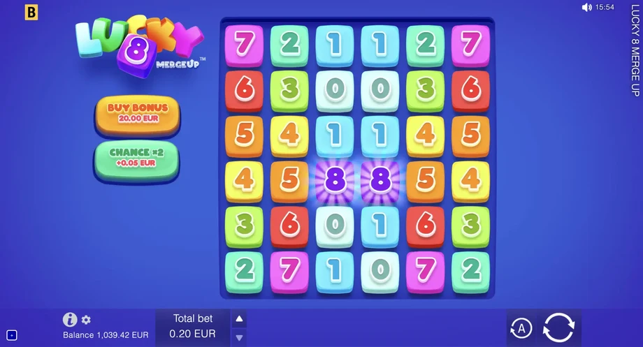 Captura del juego Lucky 8 Merge Up, tragamonedas de BGaming disponible en 1win