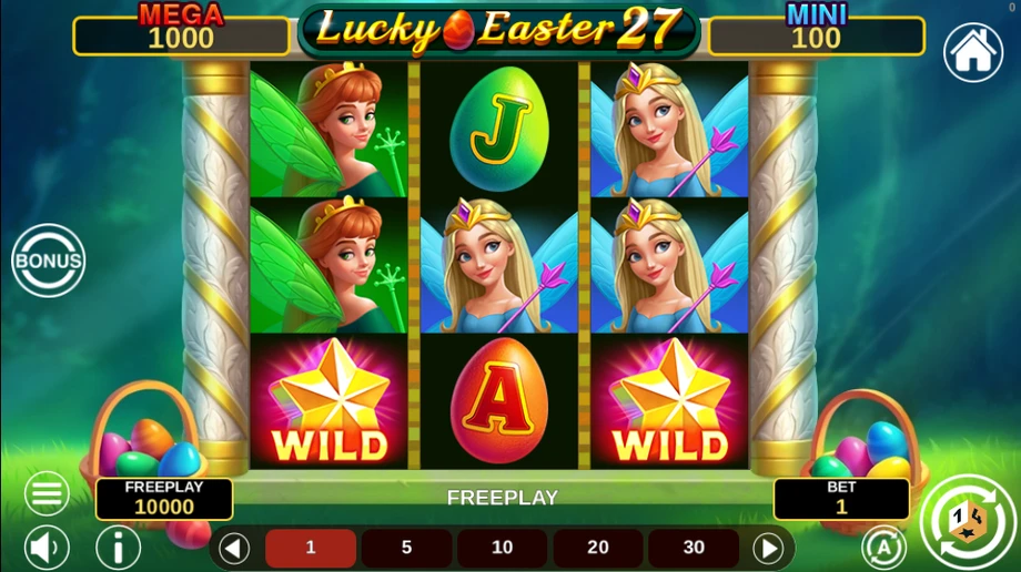 Captura del juego Lucky Easter 27 Hold And Win, tragamonedas de 1spin4win disponible en 1win