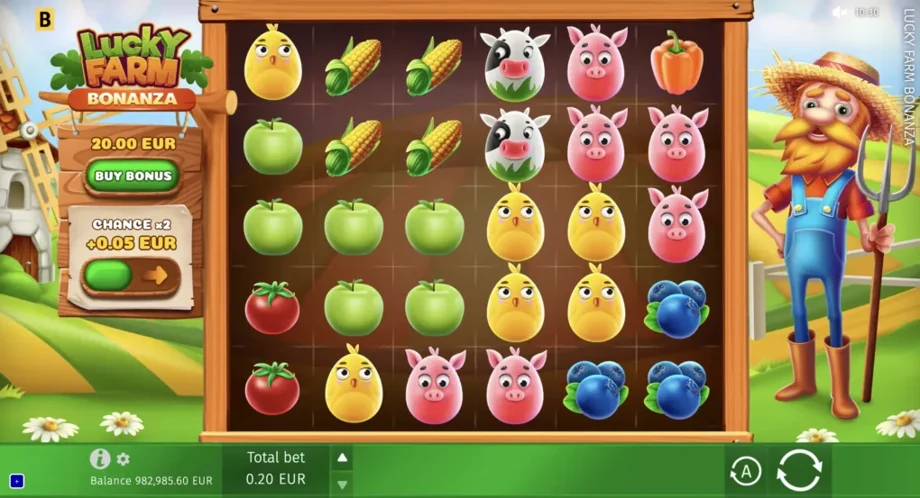 Captura del juego Lucky Farm Bonanza, tragamonedas de BGaming disponible en 1win