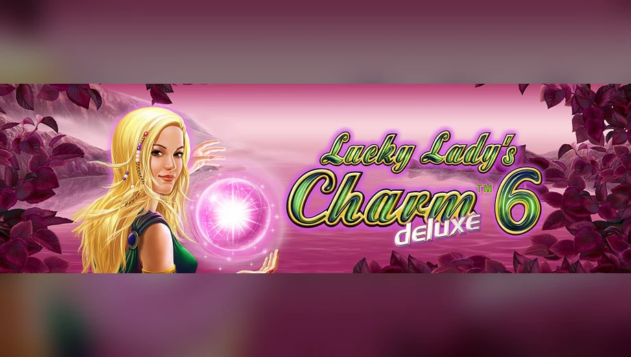 Banner de Lucky Lady's Charm Deluxe 6, tragamonedas de Novomatic disponible en 1win