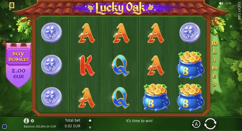 Captura del juego Lucky Oak, tragamonedas de BGaming disponible en 1win