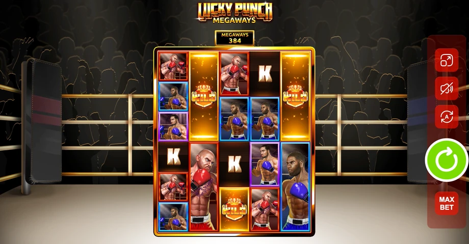 Captura del juego Lucky Punch Megaways, tragamonedas de Onlyplay disponible en 1win