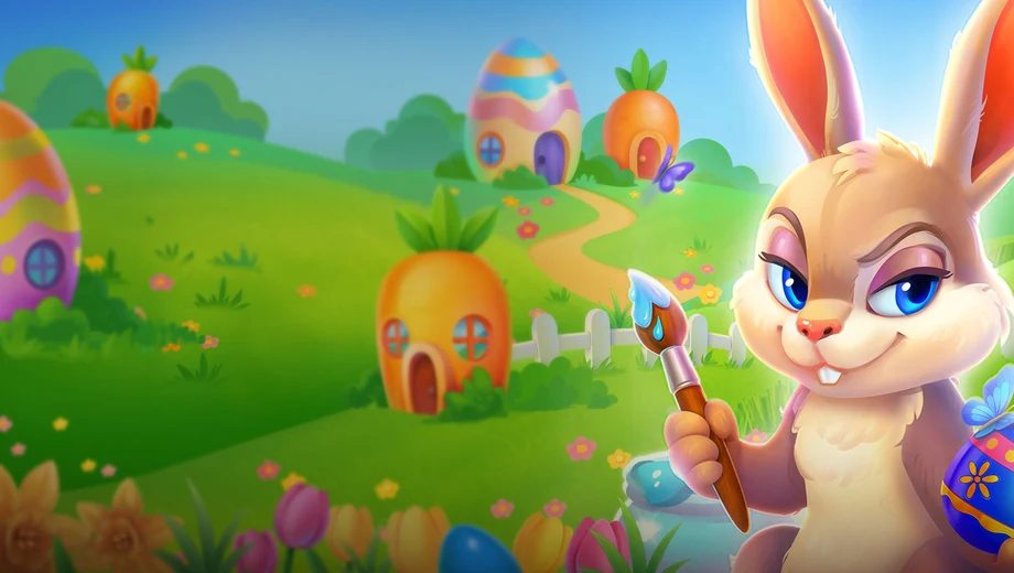 Banner de Mad Hit Easter Eggsplosion, tragamonedas de RubyPlay disponible en 1win