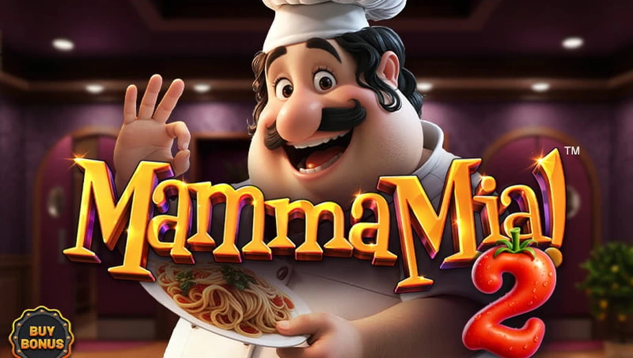 Banner de Mamma Mia! 2, tragamonedas de Betsoft disponible en 1win