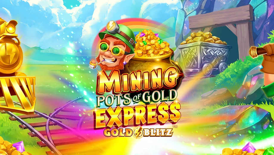 Banner de Mining Pots of Gold Express Gold Blitz™, tragamonedas de Games Global disponible en 1win