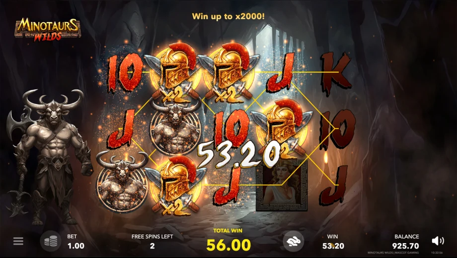 Captura del juego MINOTAURS WILDS, tragamonedas de Mascot Gaming disponible en 1win