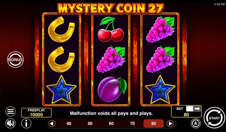 Captura del juego Mystery Coin 27, tragamonedas de 1spin4win disponible en 1win