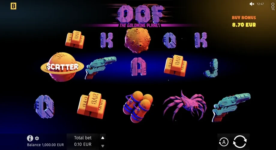 Captura del juego OOF The Goldmine Planet, tragamonedas de BGaming disponible en 1win