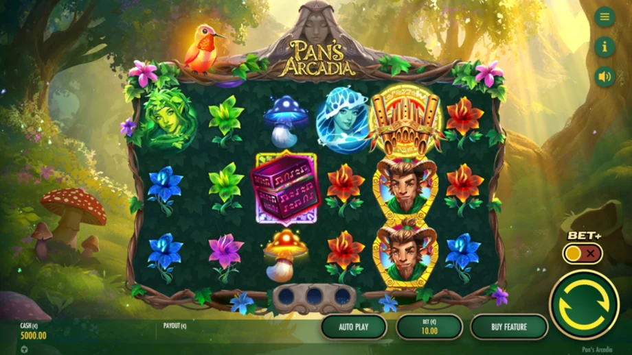 Captura del juego Pan’s Arcadia, tragamonedas de Thunderkick disponible en 1win