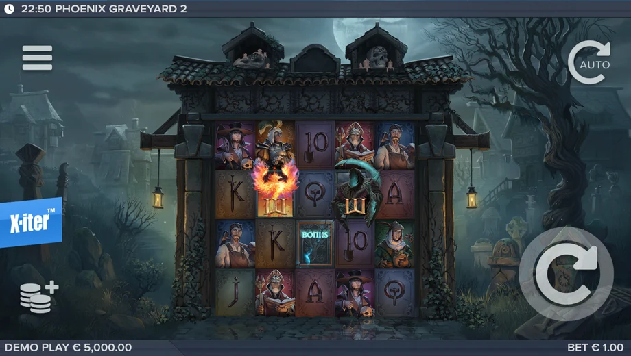 Captura del juego Phoenix Graveyard 2, tragamonedas de ELK disponible en 1win