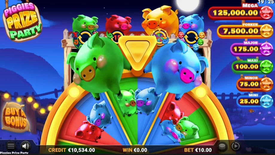 Captura del juego Piggies Prize Party, tragamonedas de Yggdrasil disponible en 1win
